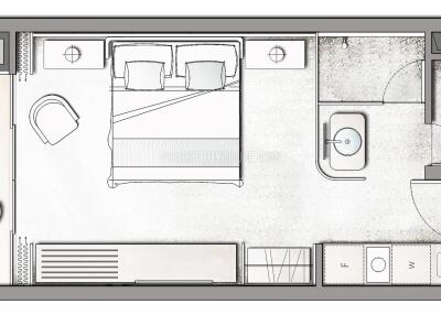 KAM6183: Studio in a New Huge Project 180 Meters from Kamala Beach