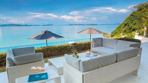 CAP6101: Luxury 6-bedroom Villa with a private Beach on its front and Panoramic Sea View