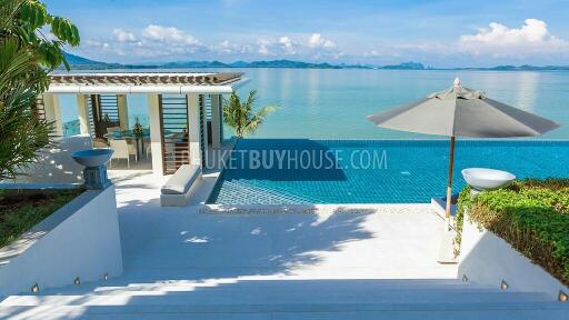 CAP6101: Luxury 6-bedroom Villa with a private Beach on its front and Panoramic Sea View