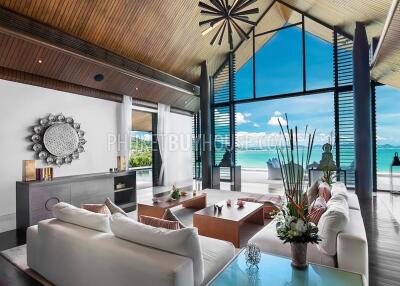 CAP6101: Luxury 6-bedroom Villa with a private Beach on its front and Panoramic Sea View