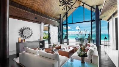 CAP6101: Luxury 6-bedroom Villa with a private Beach on its front and Panoramic Sea View