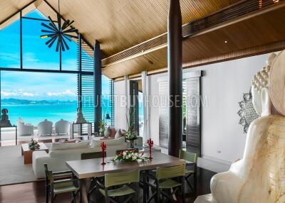 CAP6101: Luxury 6-bedroom Villa with a private Beach on its front and Panoramic Sea View