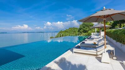 CAP6101: Luxury 6-bedroom Villa with a private Beach on its front and Panoramic Sea View