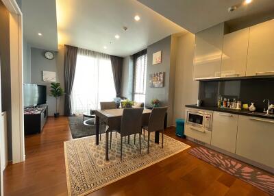 Modern main living space with dining area and kitchen