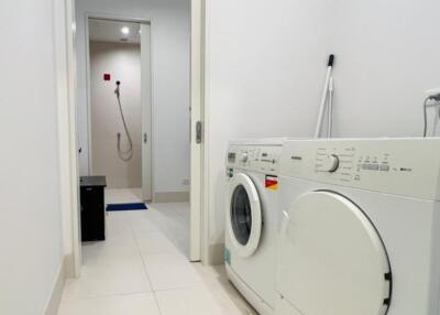 Laundry room with washer and dryer