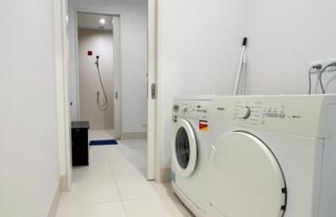 Laundry room with washer and dryer