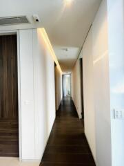 Modern hallway with ambient lighting