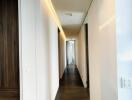 Modern hallway with ambient lighting