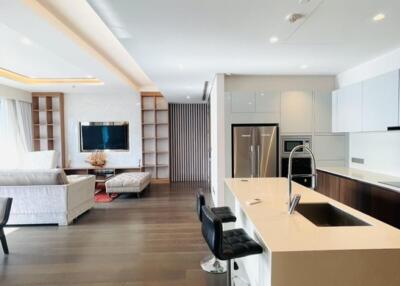 Modern open-plan kitchen and living area