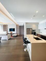 Modern open-plan kitchen and living area