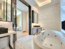 Luxurious bathroom with jacuzzi tub