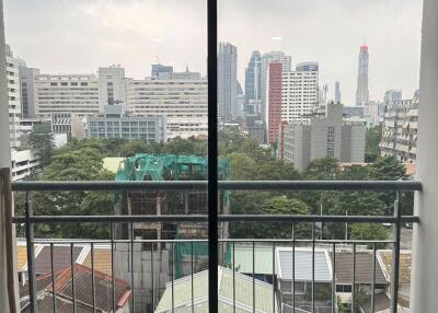 View from the balcony overlooking the cityscape