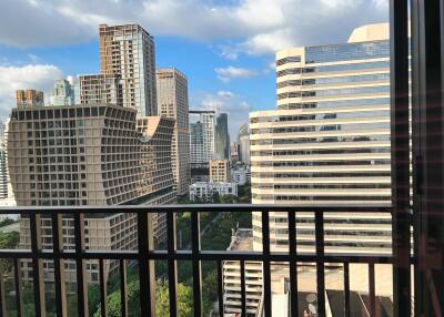 View of cityscape with modern high-rise buildings