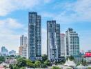 Skyline view of modern high-rise buildings