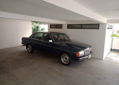 Car parked in a garage