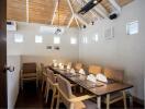 Dining room with square table and chairs