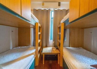 Bedroom with four bunk beds