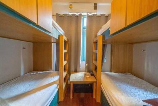 Bedroom with four bunk beds