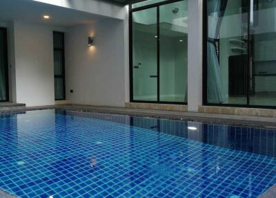 Modern house with indoor swimming pool