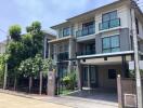 Front view of a modern multi-storey house