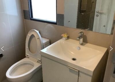 Modern bathroom with toilet and sink