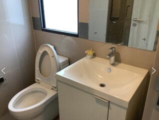 Modern bathroom with toilet and sink