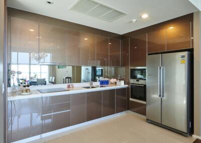 Modern kitchen with stainless steel appliances