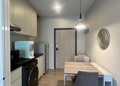 Compact kitchen and dining area in an apartment