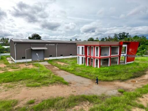 Warehouse with adjacent modern structure