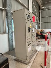 Industrial electrical panel in a warehouse