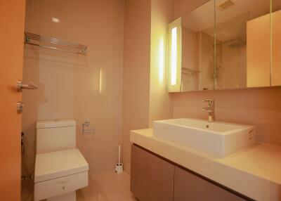 Modern bathroom with sink and toilet