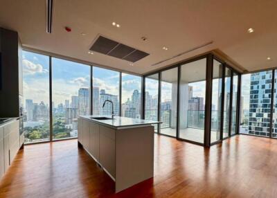 Modern living space with panoramic city views