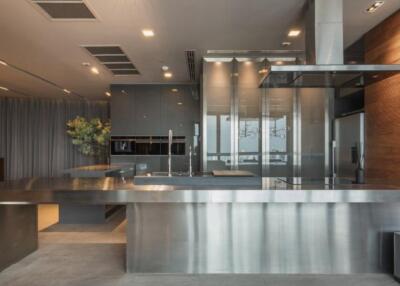 Modern kitchen with sleek design and stainless steel appliances