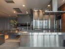 Modern kitchen with sleek design and stainless steel appliances