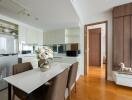 Modern kitchen and dining area