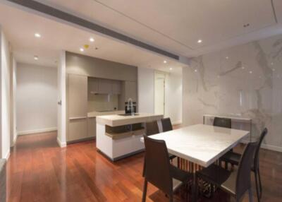 Modern kitchen with adjacent dining area