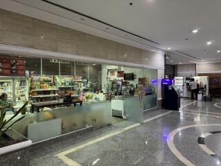 Interior of commercial building with a store