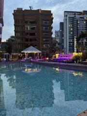 Rooftop pool with city view