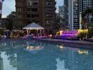 Rooftop pool with city view