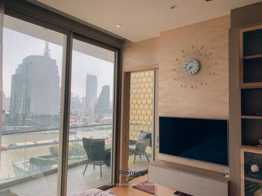 Modern bedroom with city view