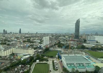 View from building showing urban landscape