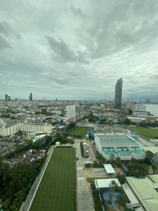 View from building showing urban landscape