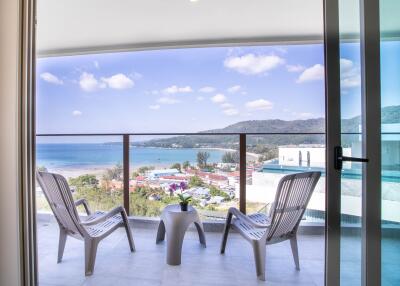 Balcony with a scenic ocean view