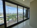 Balcony with a city view