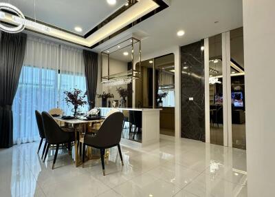 Modern dining area with elegant decor