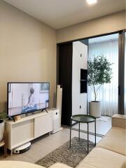 Modern living room with TV and coffee table