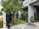 Beautiful front garden of a modern house