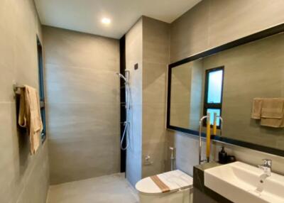 Modern bathroom with sleek fixtures