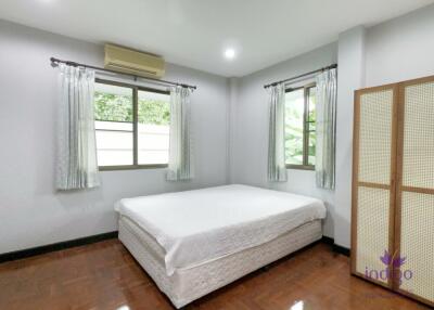 Renovated furnished 3 bedroom house with a big garden for rent in Nong Hoi, Chiang Mai. Near Varee School.