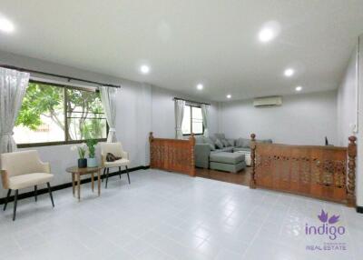 Renovated furnished 3 bedroom house with a big garden for rent in Nong Hoi, Chiang Mai. Near Varee School.